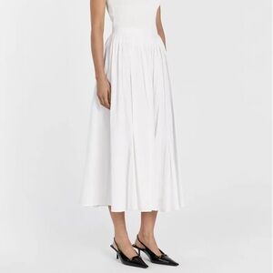 DISSH Tia White Linen Midi skirt